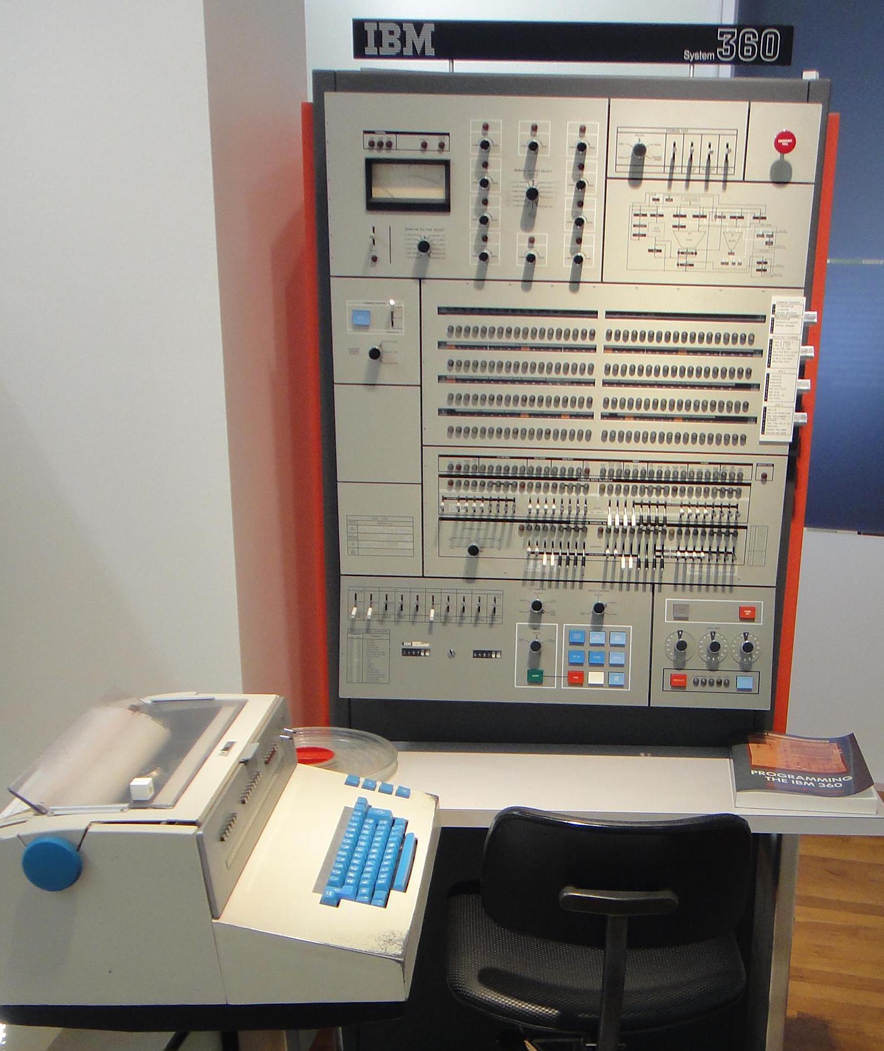 An IBM System/360 console of the period