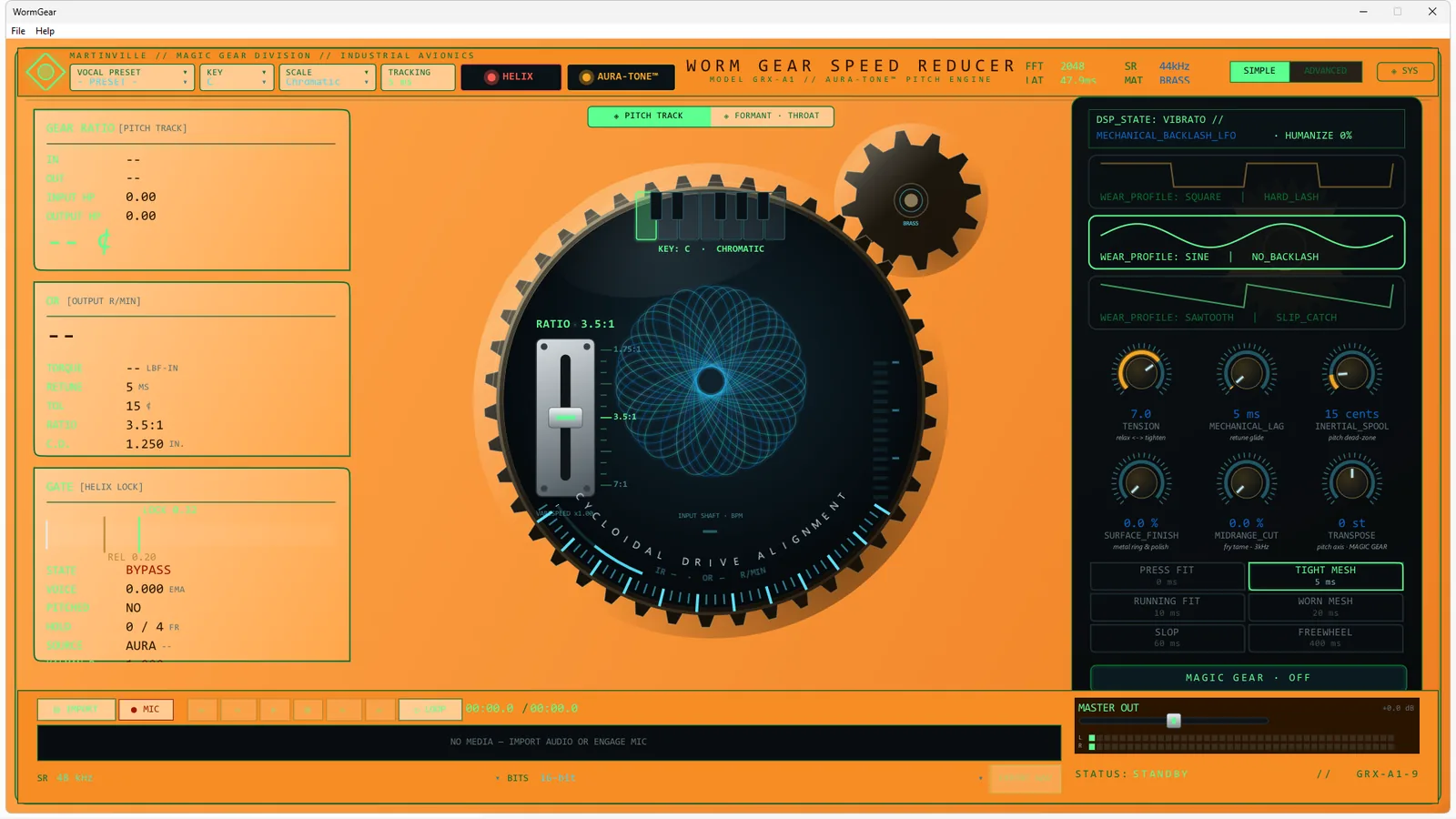 Worm Gear in the TANGERINE finish